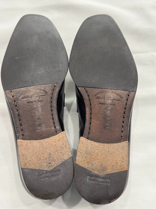 Salvatore Ferragamo Gancini Black Leather Loafers main image 7